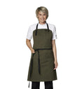Kentaur 30360 Cypres Olive Raw Bib Apron