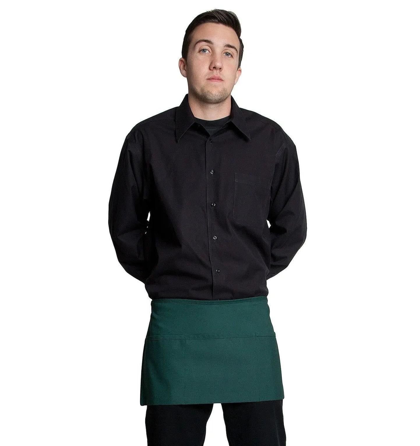 3 Pocket Waist Apron 12"L x 23"W Hunter Green