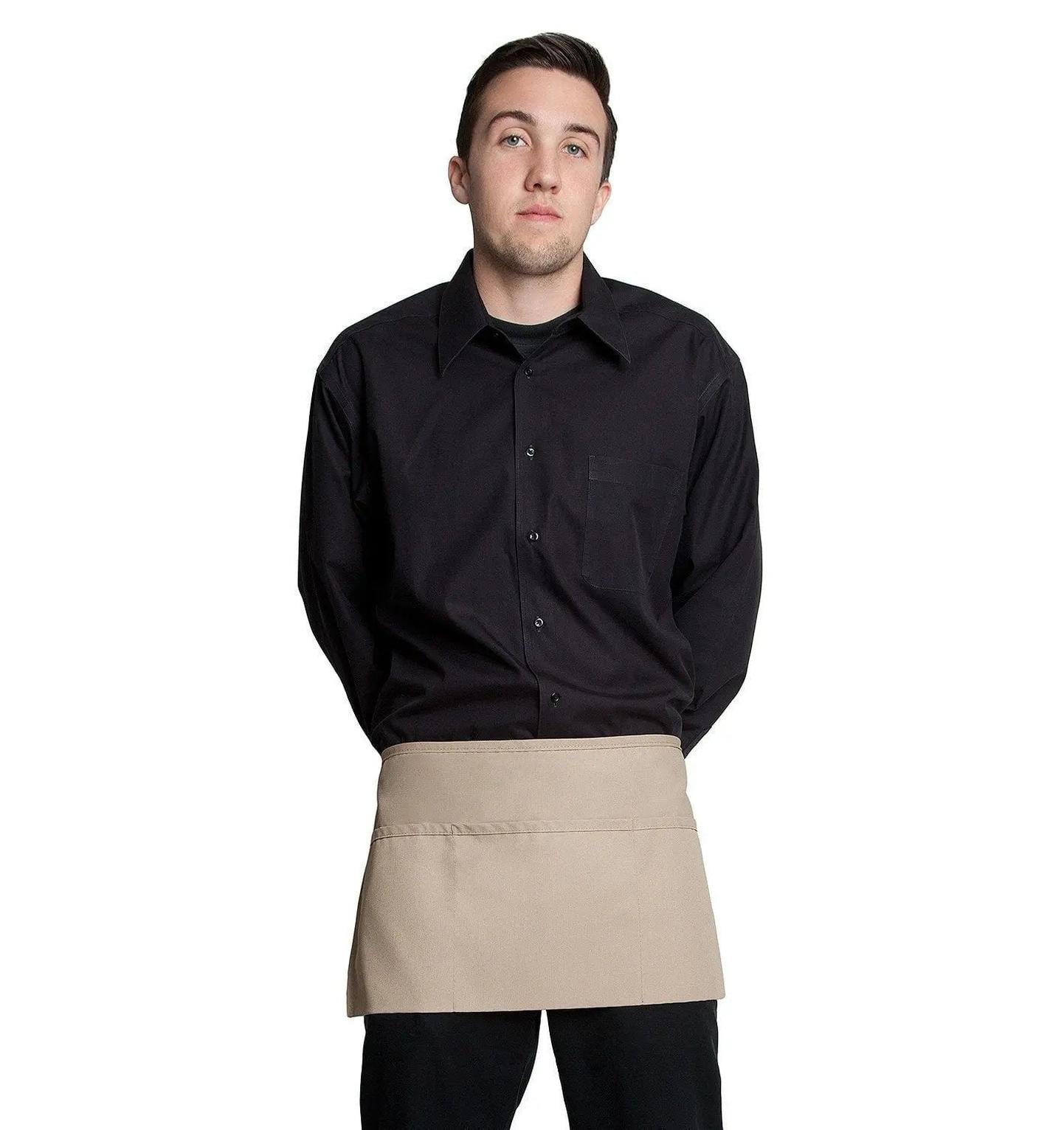 3 Pocket Waist Apron 12"L x 23"W Khaki