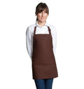 Fiumara Apparel Bib Apron w/ 3 Pockets 24"L X 28" W Espresso