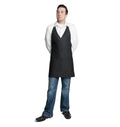 Tuxedo Apron w/Center Pockets 32"L x 28"W Black Far Shot