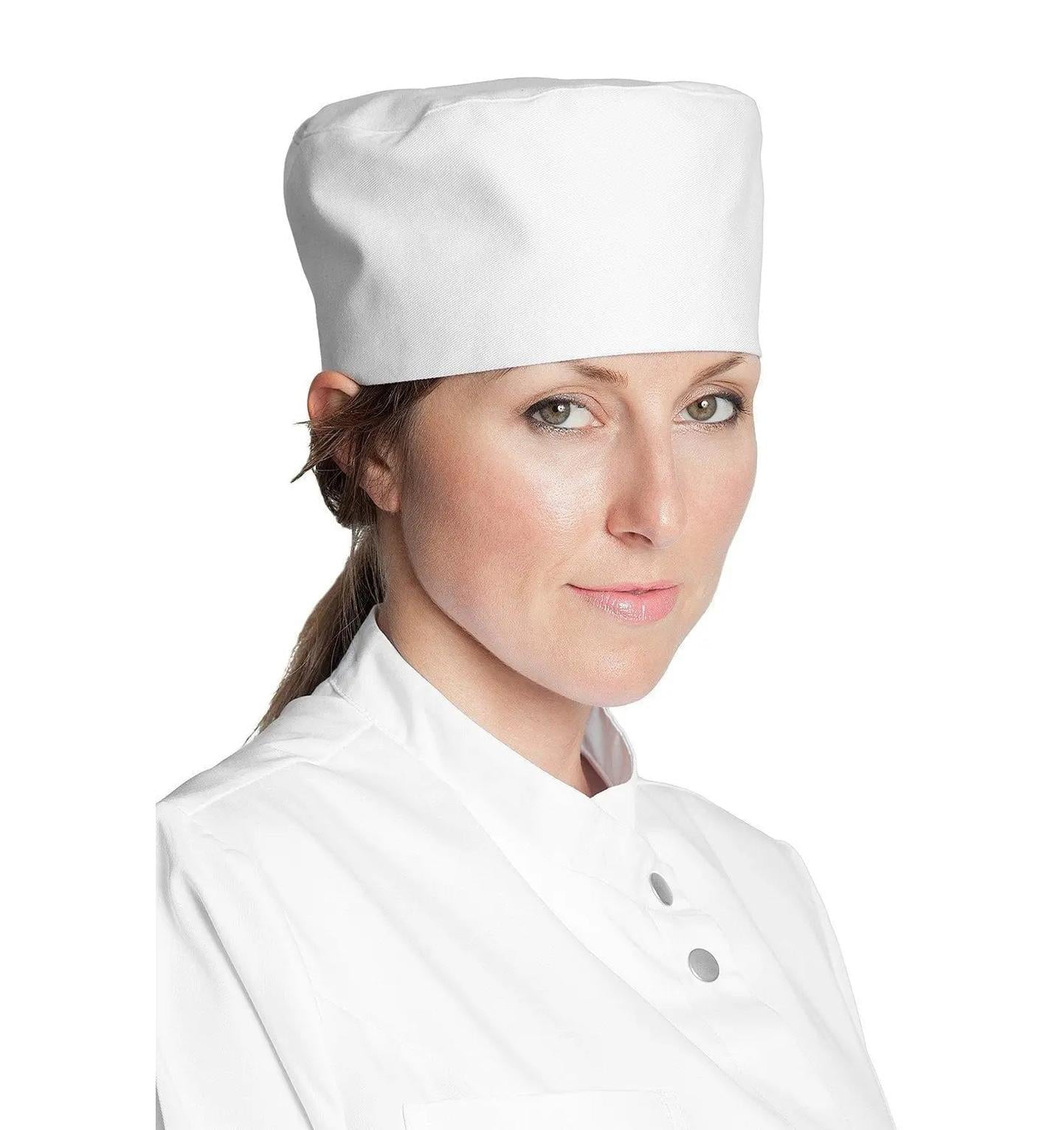 Skull Cap Beanie with Velcro Closure White