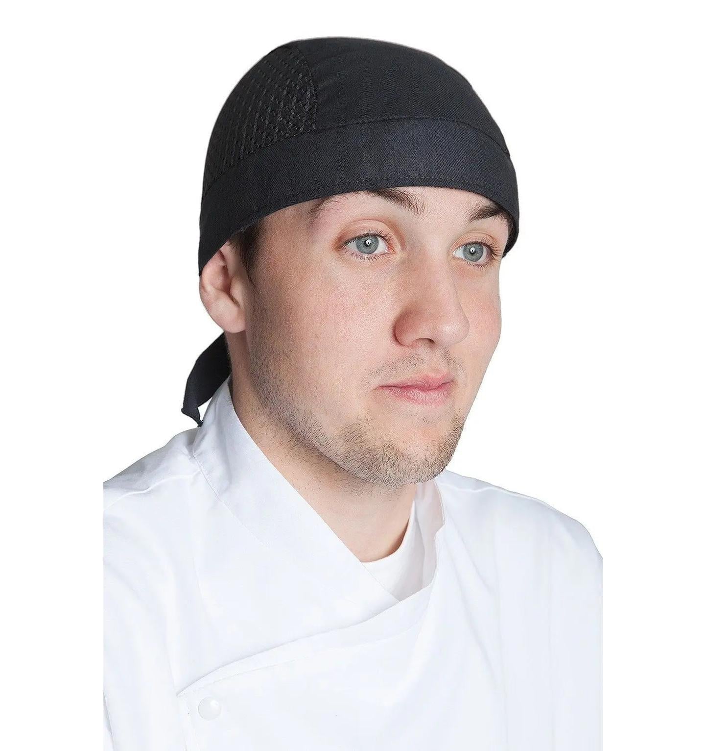 Vented Chef Head Wrap Black