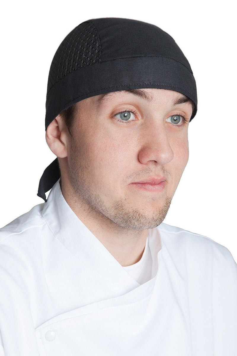 Vented Chef Head Wrap Black
