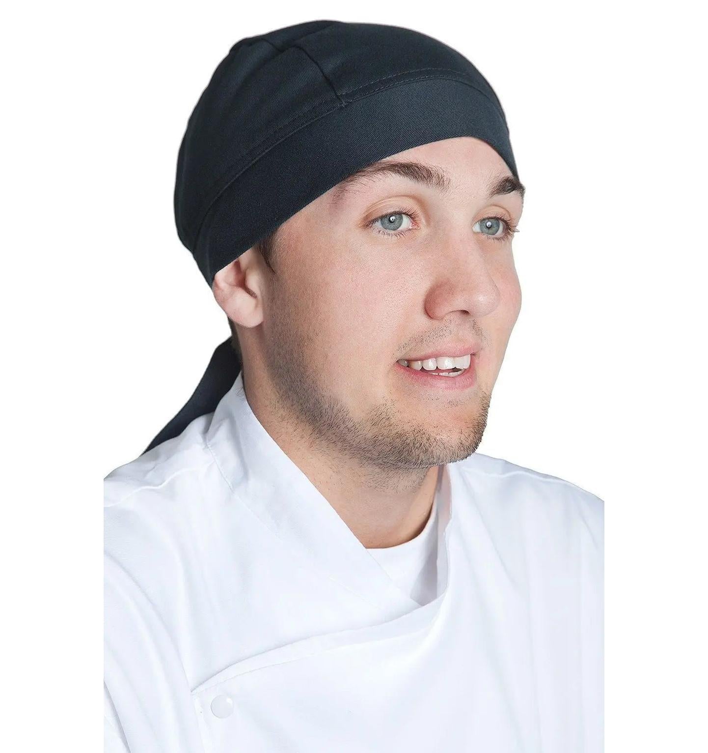 Fiumara Apparel Professional Chef Head Wrap Side - Black