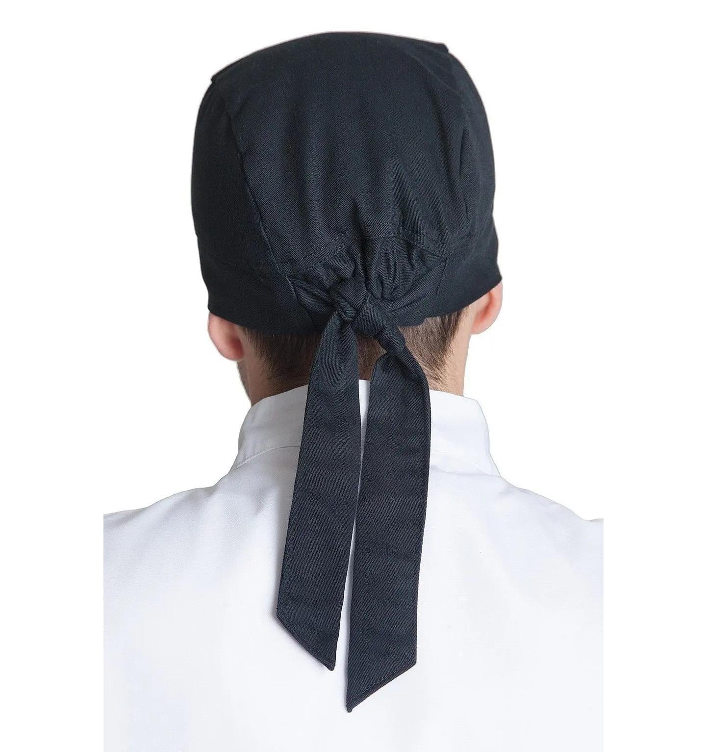 Fiumara Apparel Professional Chef Head Wrap Back - Black