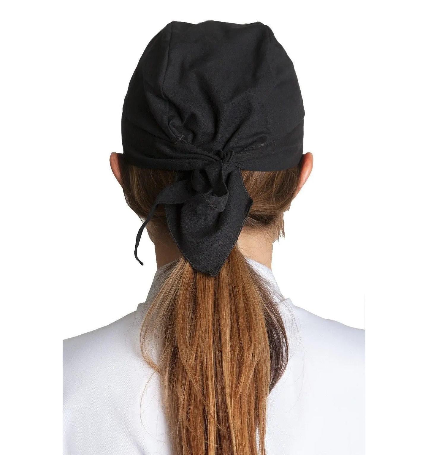 Deluxe Chef Head Wrap Black Back