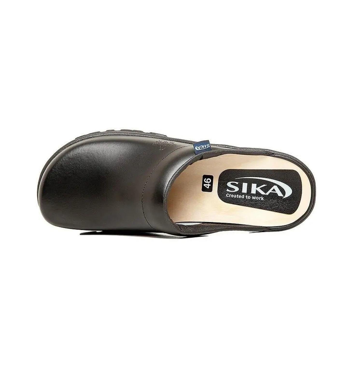 Birchwood Chef Clog w/Open Back by Sika Footwear Black Top