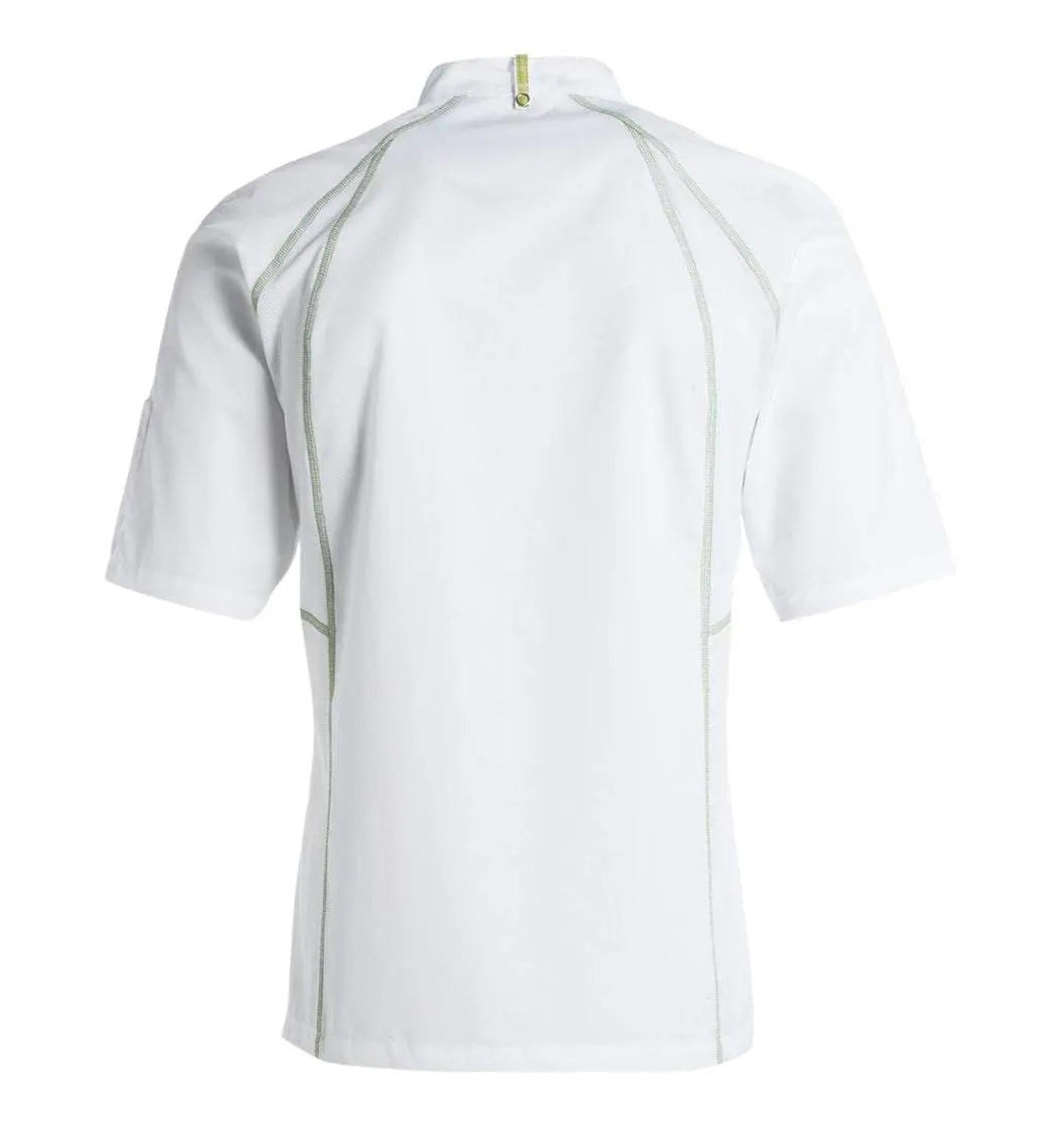 Kentaur 23400 Unisex Chef/Waiter Jacket - White/Grey -Back