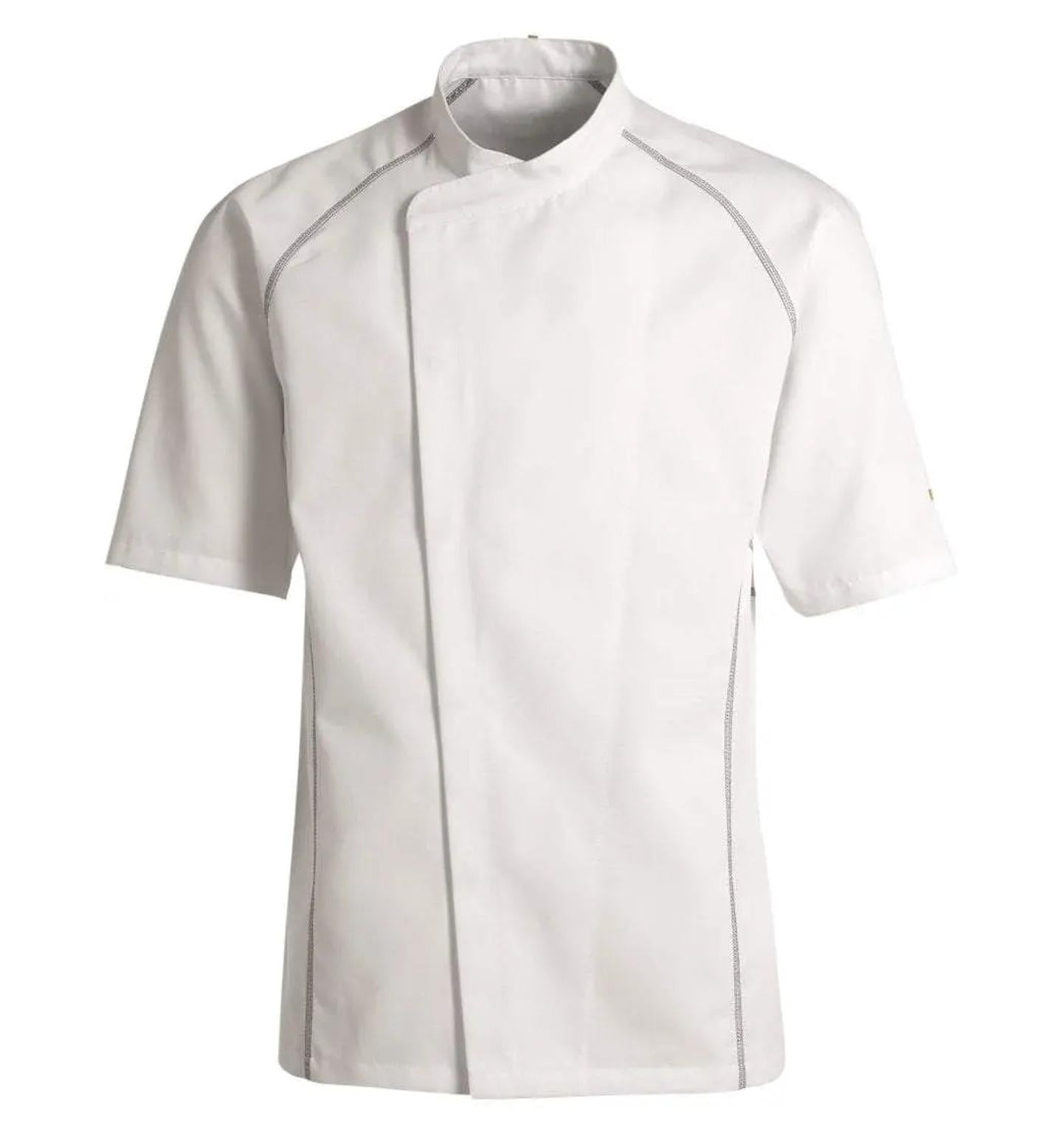 Kentaur 23400 Unisex Chef/Waiter Jacket - White/Grey