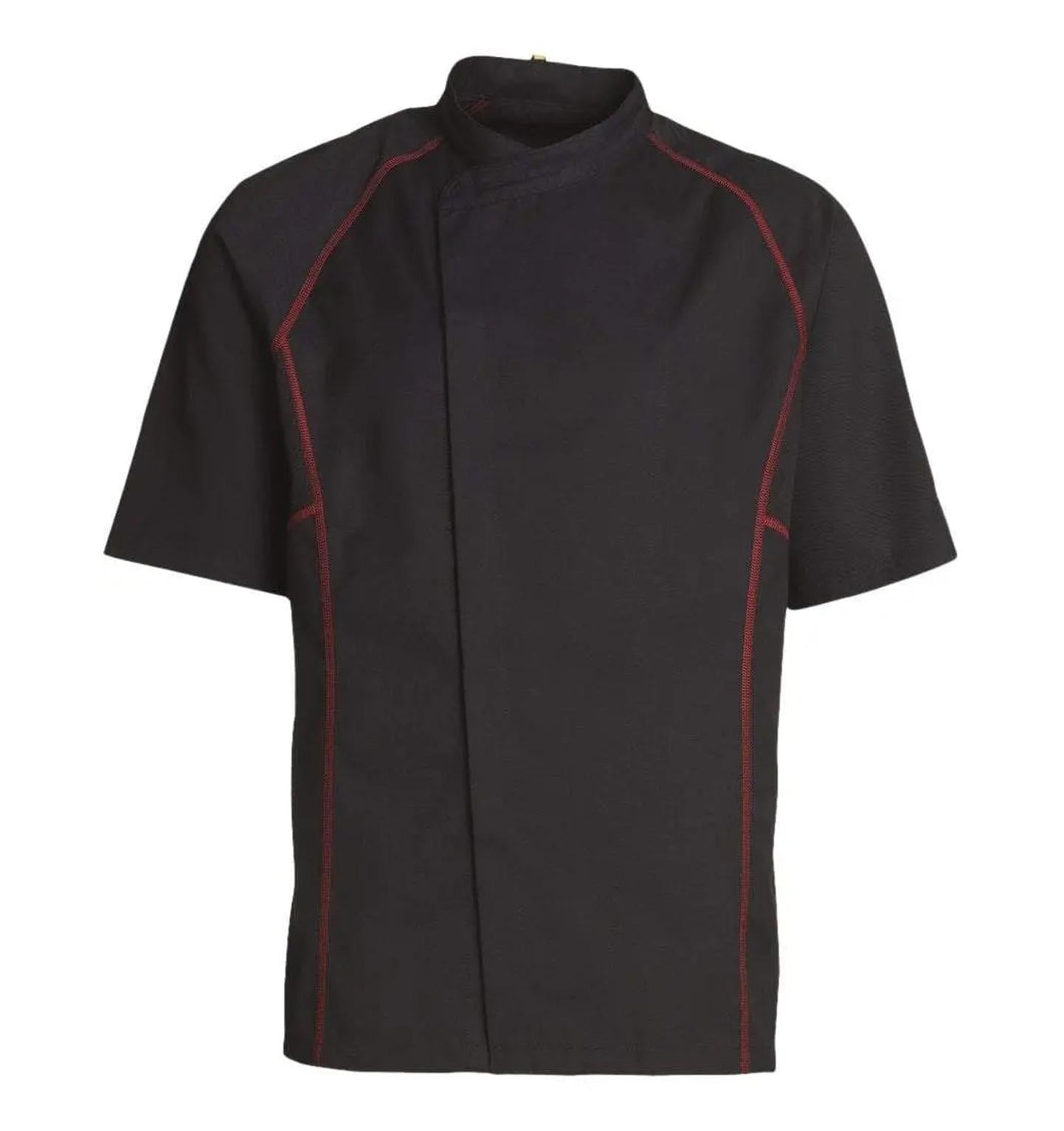 Kentaur 23400 Unisex Chef/Waiter Jacket - Black/Red