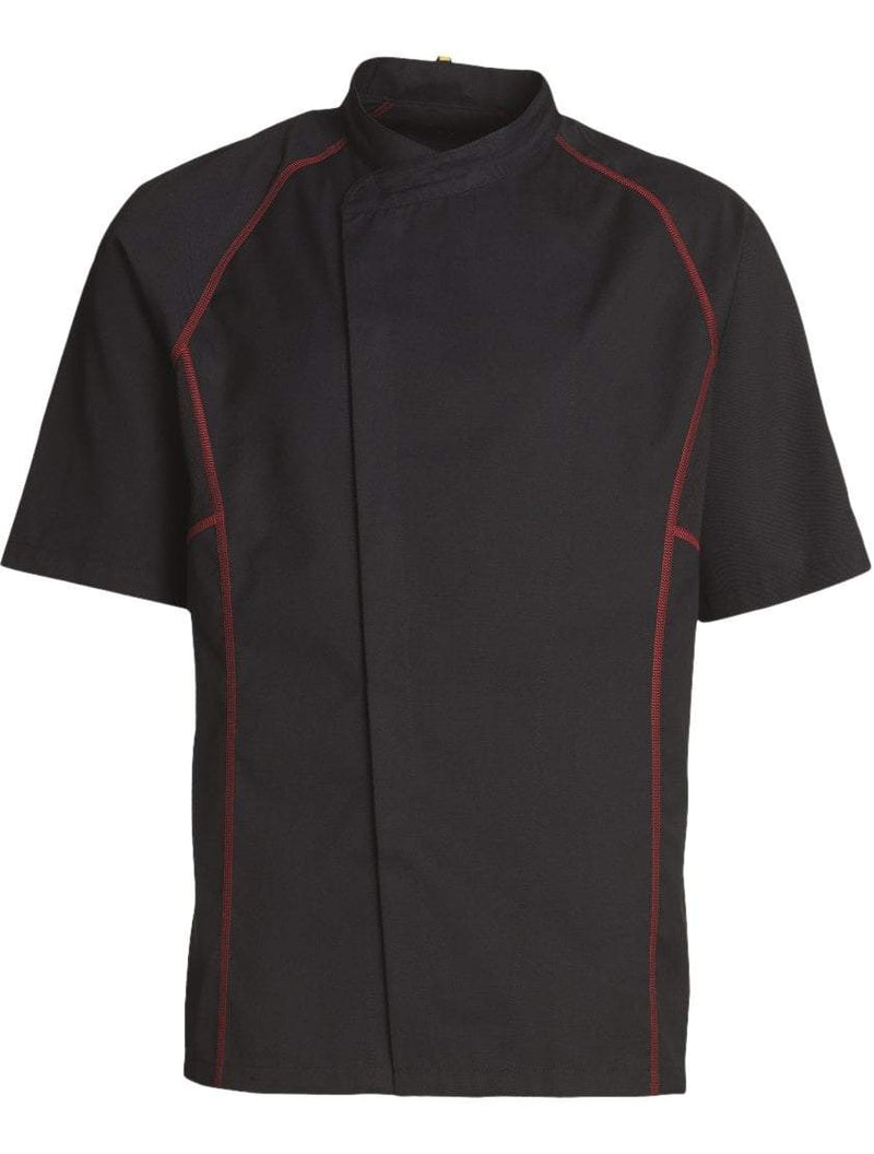 Kentaur 23400 Unisex Chef/Waiter Jacket - Black/Red