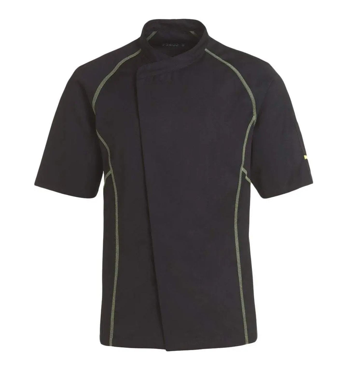 Kentaur 23400 Unisex Chef/Waiter Jacket - Black/Green