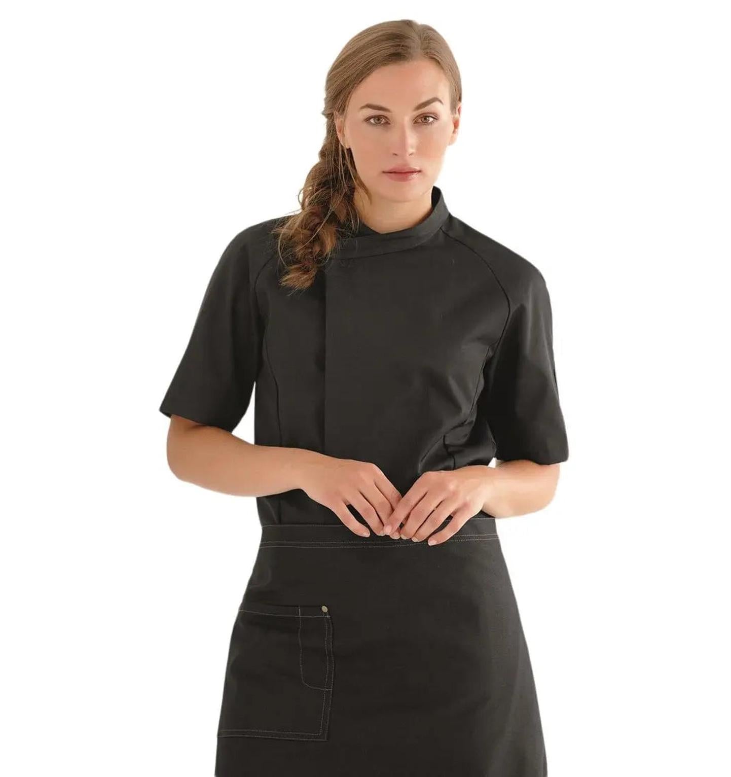 Kentaur 13500 Women's Chef/Waiters Jacket - Black - Front