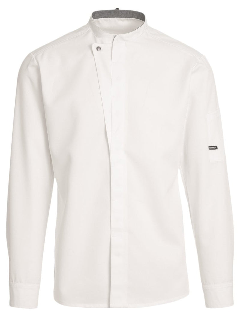 Kentaur 23515 Long Sleeve Chef/Service Jacket  - White - Front View