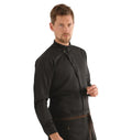 Kentaur 23515 Long Sleeve Chef/Service Jacket Front View Black