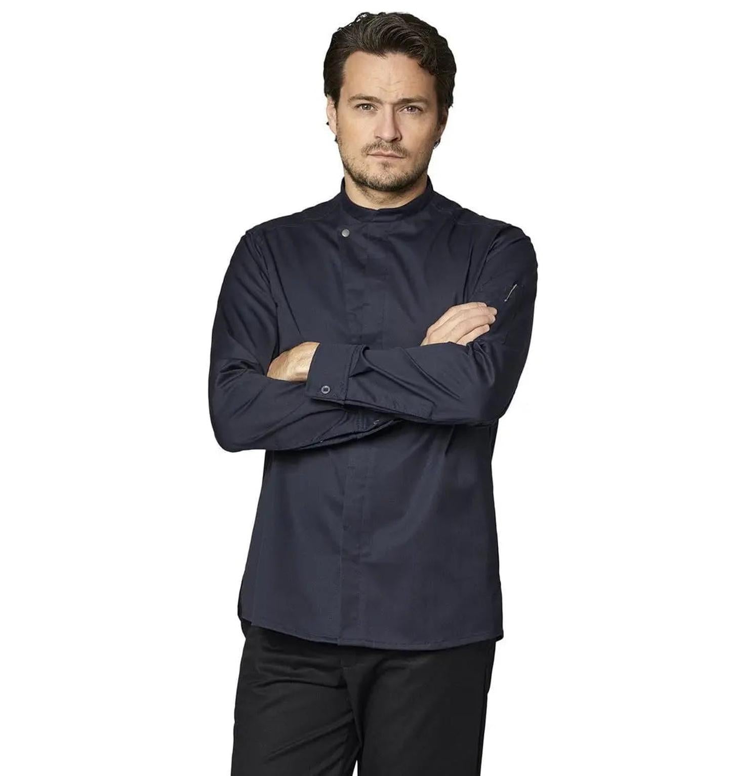 Kentaur 23515 Long Sleeve Chef/Service Jacket - Navy- Front