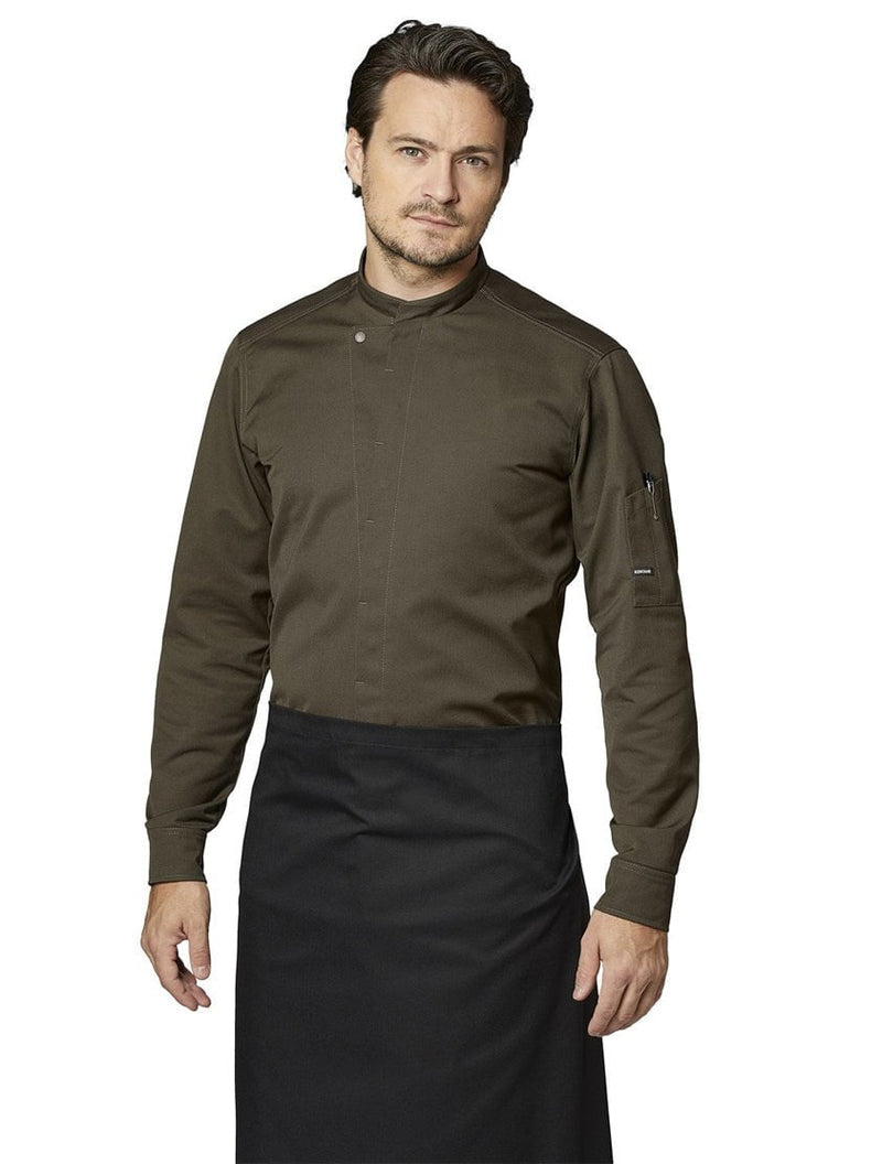 Kentaur 23515 Long Sleeve Chef/Service Jacket - OLIVE- Front