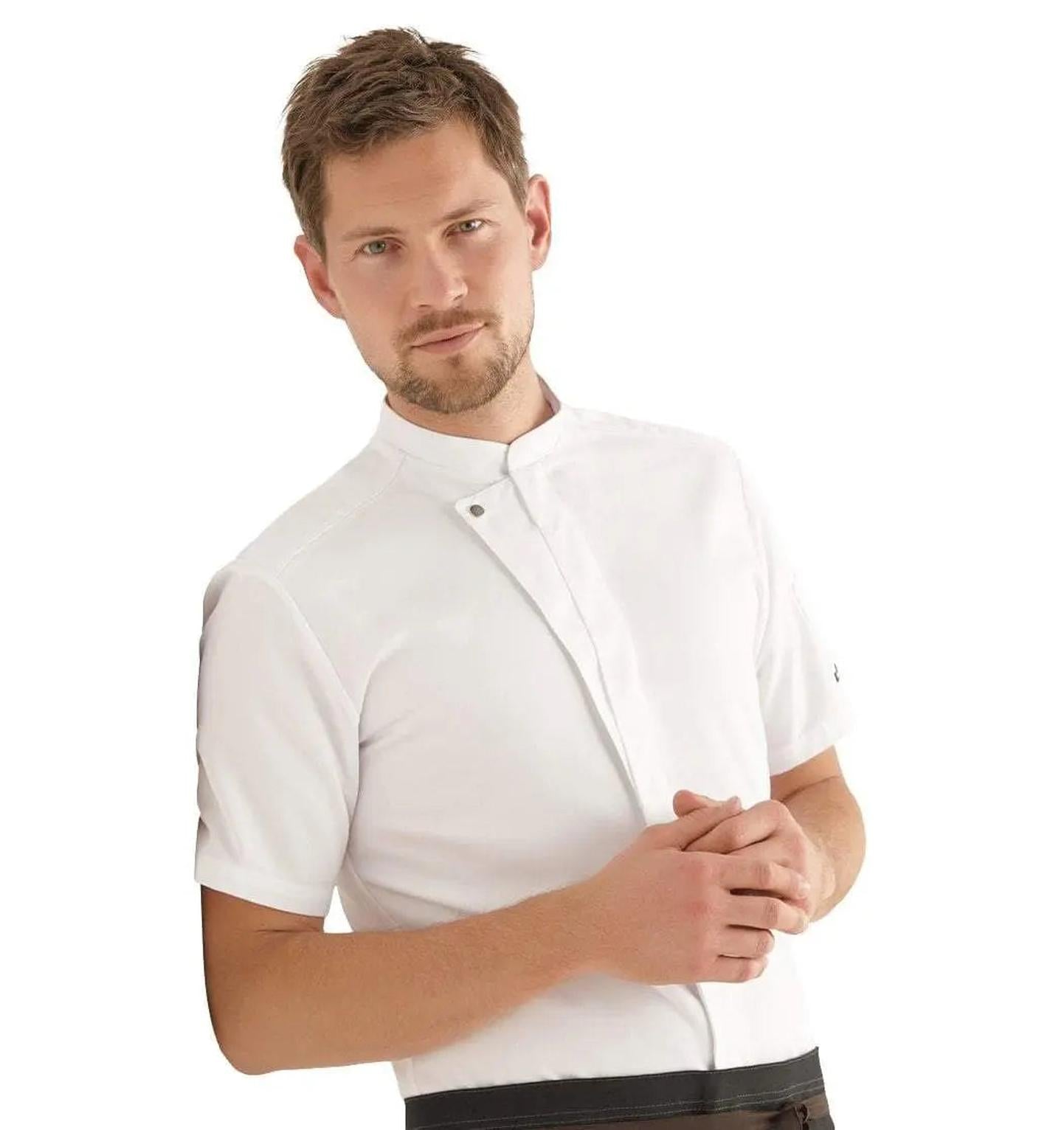 Kentaur 23516 Short Sleeve Chef/Service Jacket Front View White