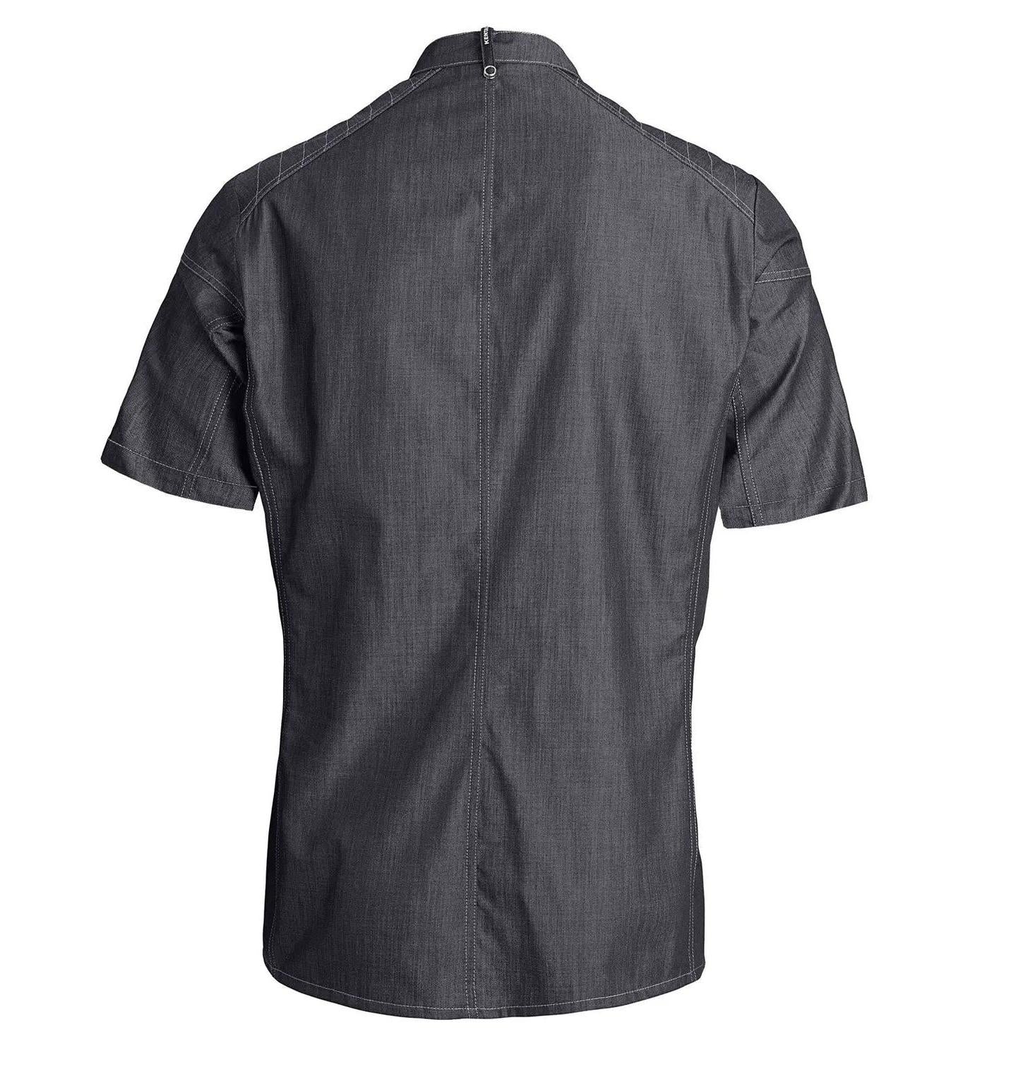 Biker Chef-/Service Jacket S/S Dark Ocean - Back