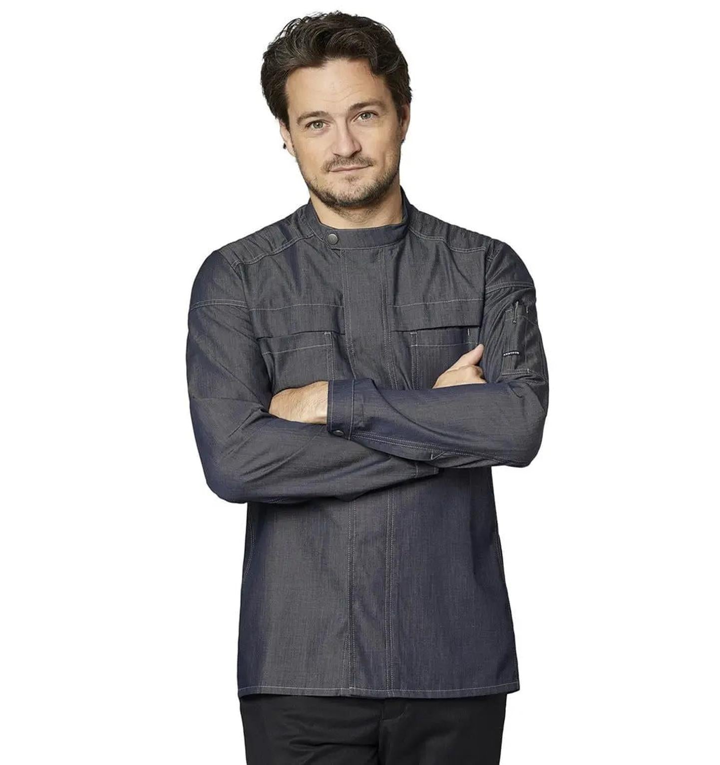 Biker Chef-/Service Jacket Dark Ocean - Main