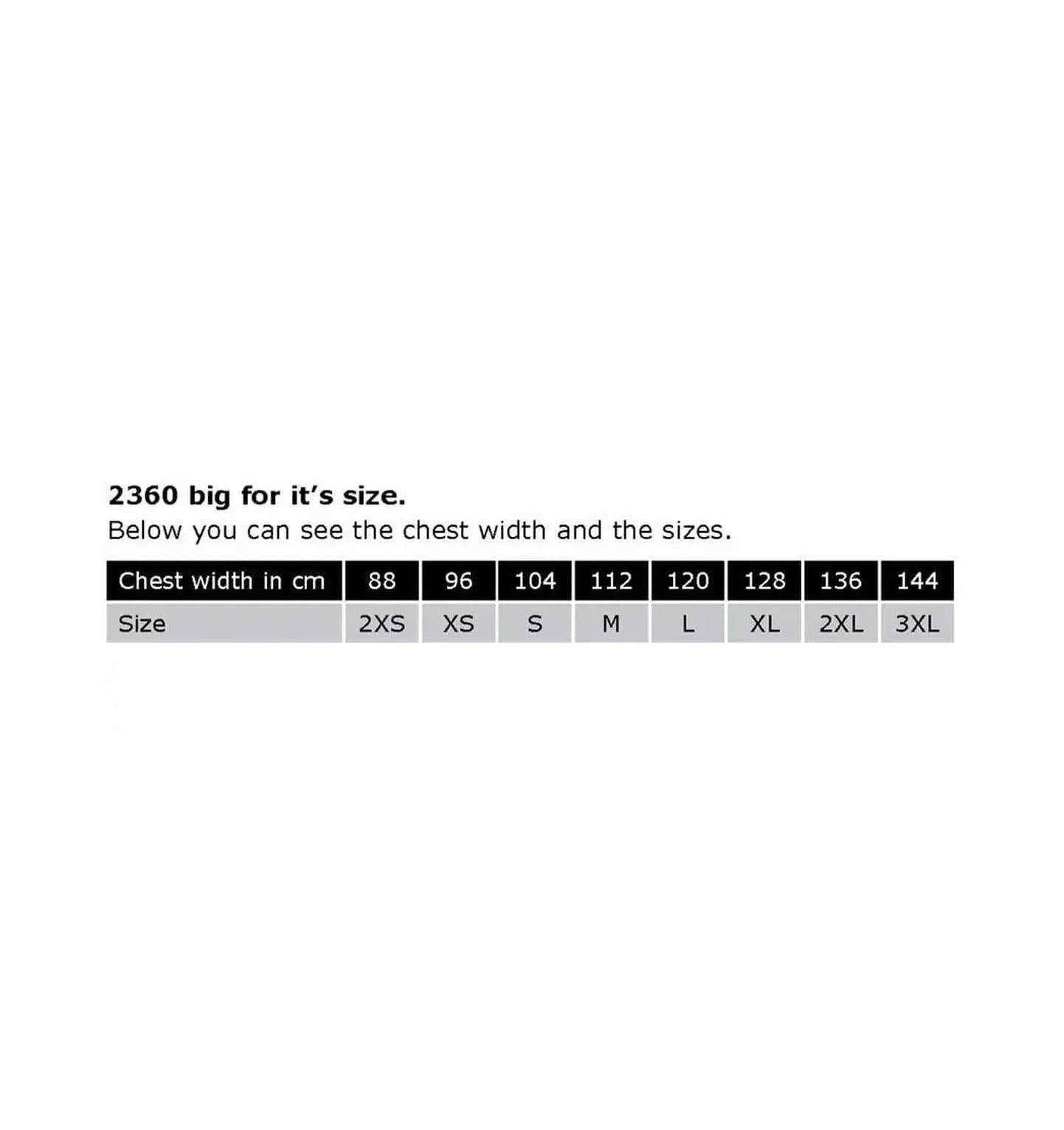 Sizing Chart
