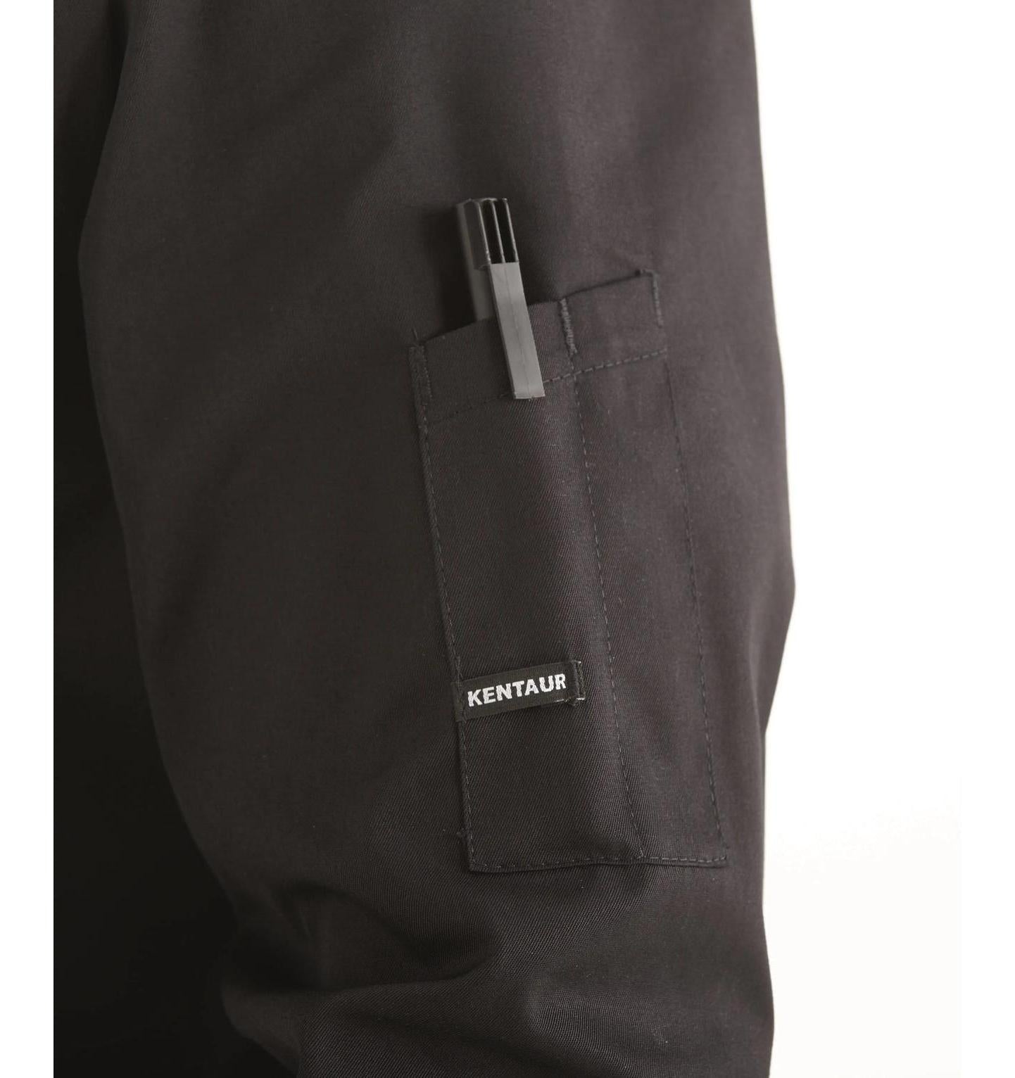 Kentaur 25203 Chef/Service Long Sleeve Shirt Side View Black
