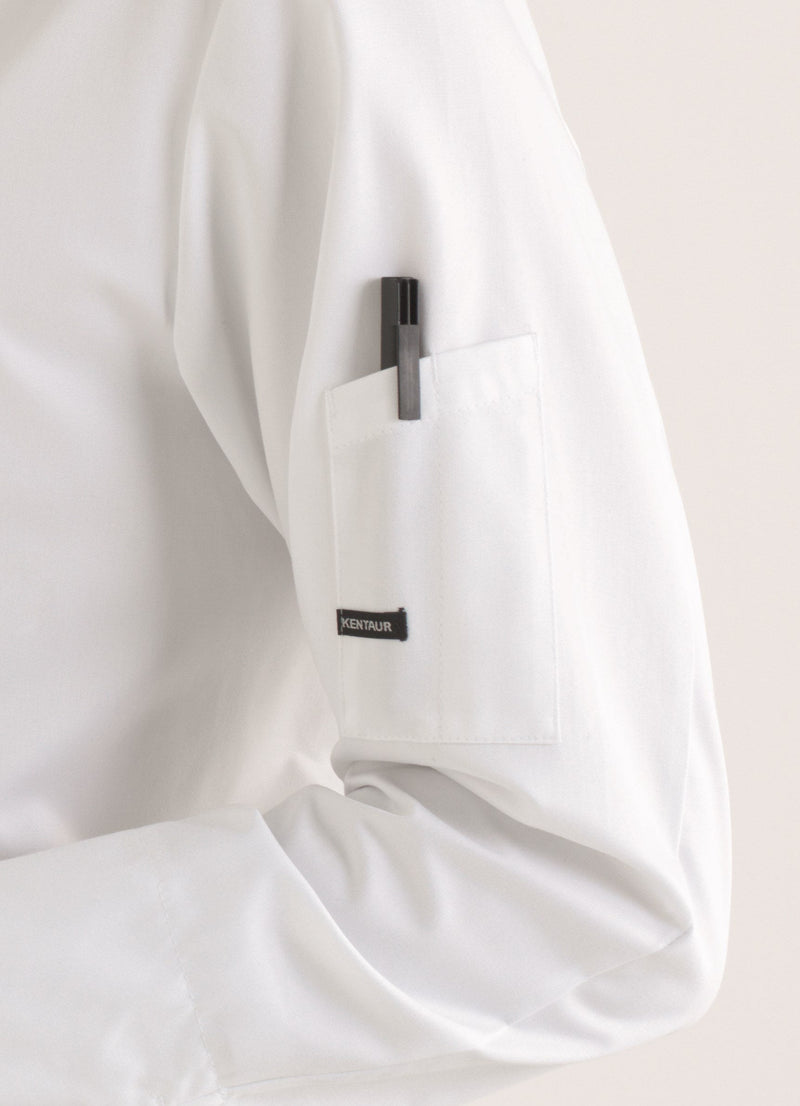 Kentaur 25203 Chef/Service Long Sleeve Shirt Side View White