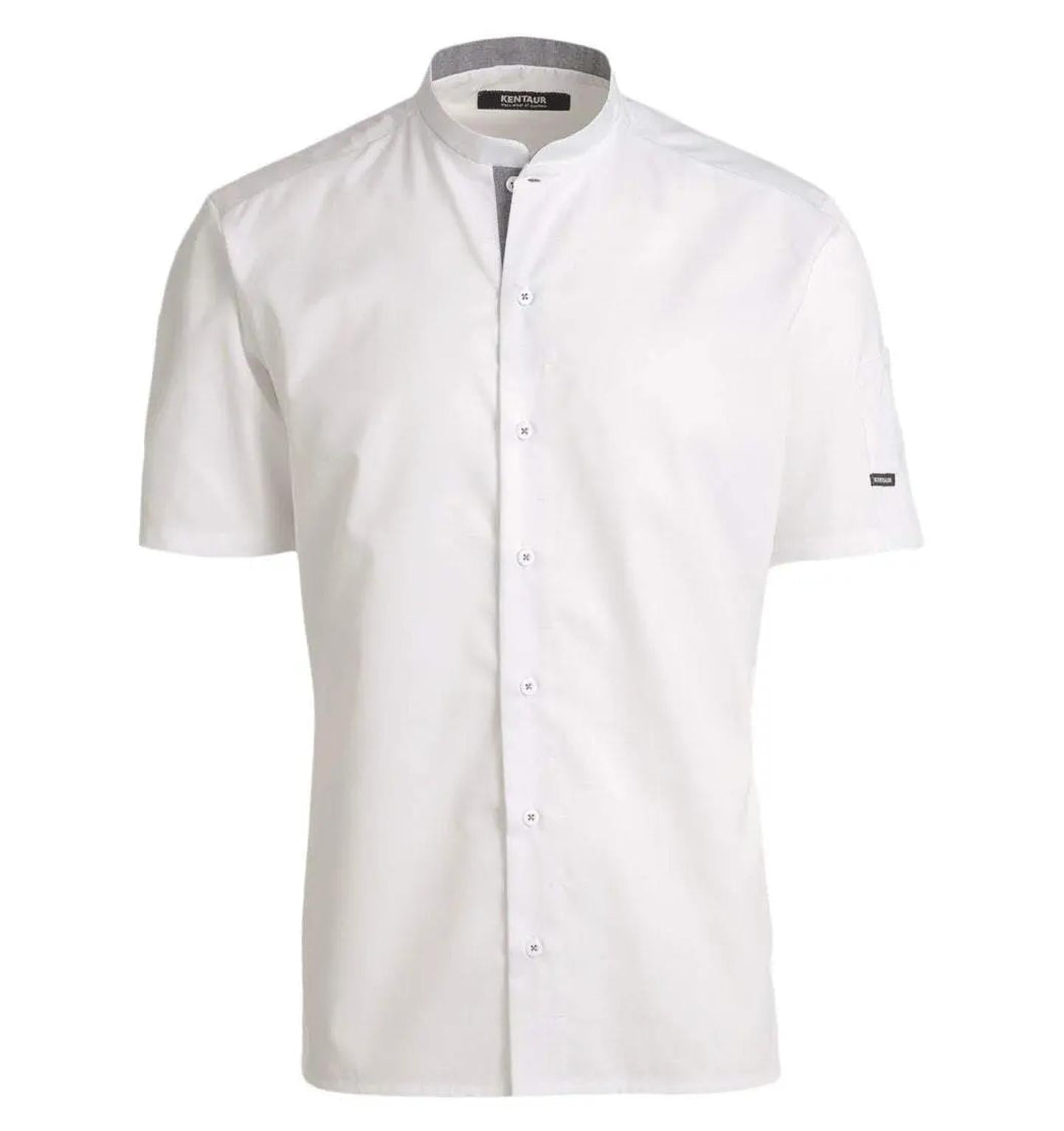 Kentaur 25209 Short Sleeve Chef/Service Shirt - Front - White