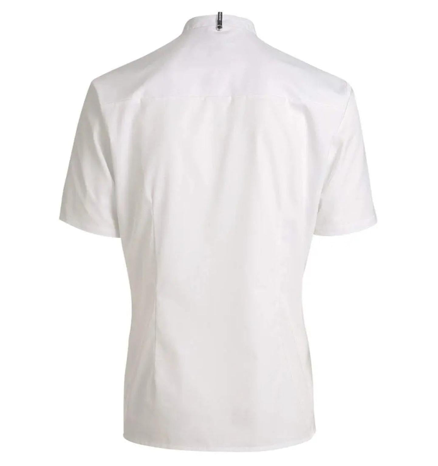 Kentaur 25209 Short Sleeve Chef/Service Shirt - Back - White