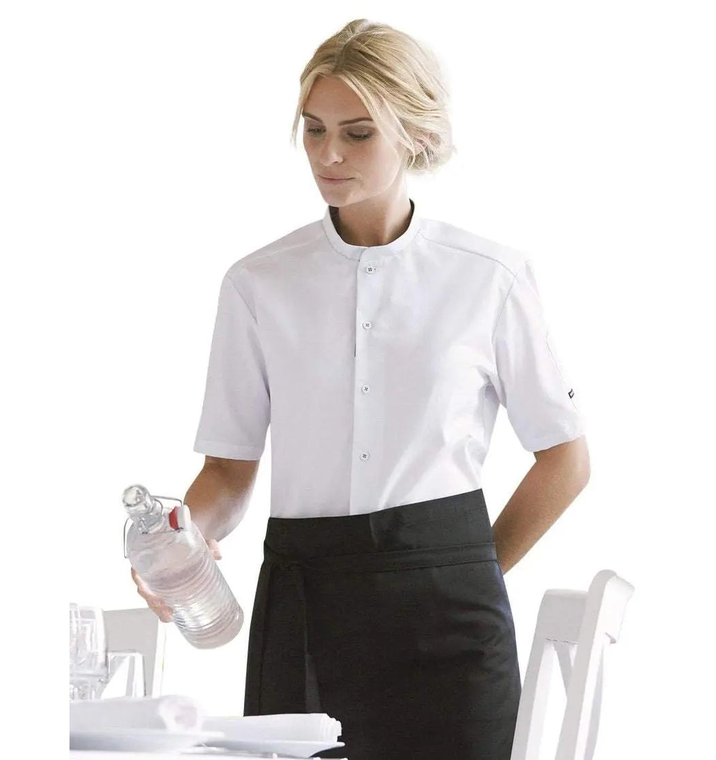 Kentaur 25209 Short Sleeve Chef/Service Shirt - Front - White