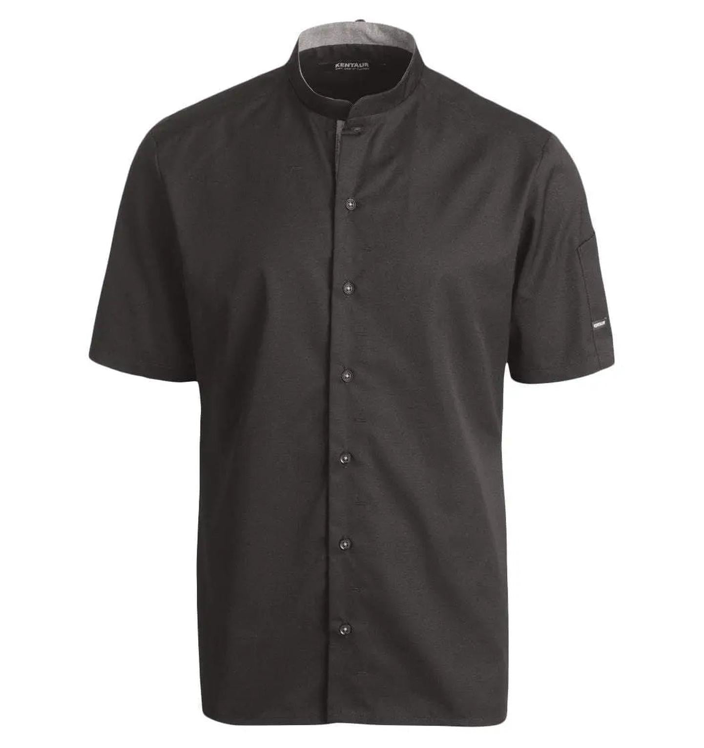 Kentaur 25209 Short Sleeve Chef/Service Shirt - Front - Black
