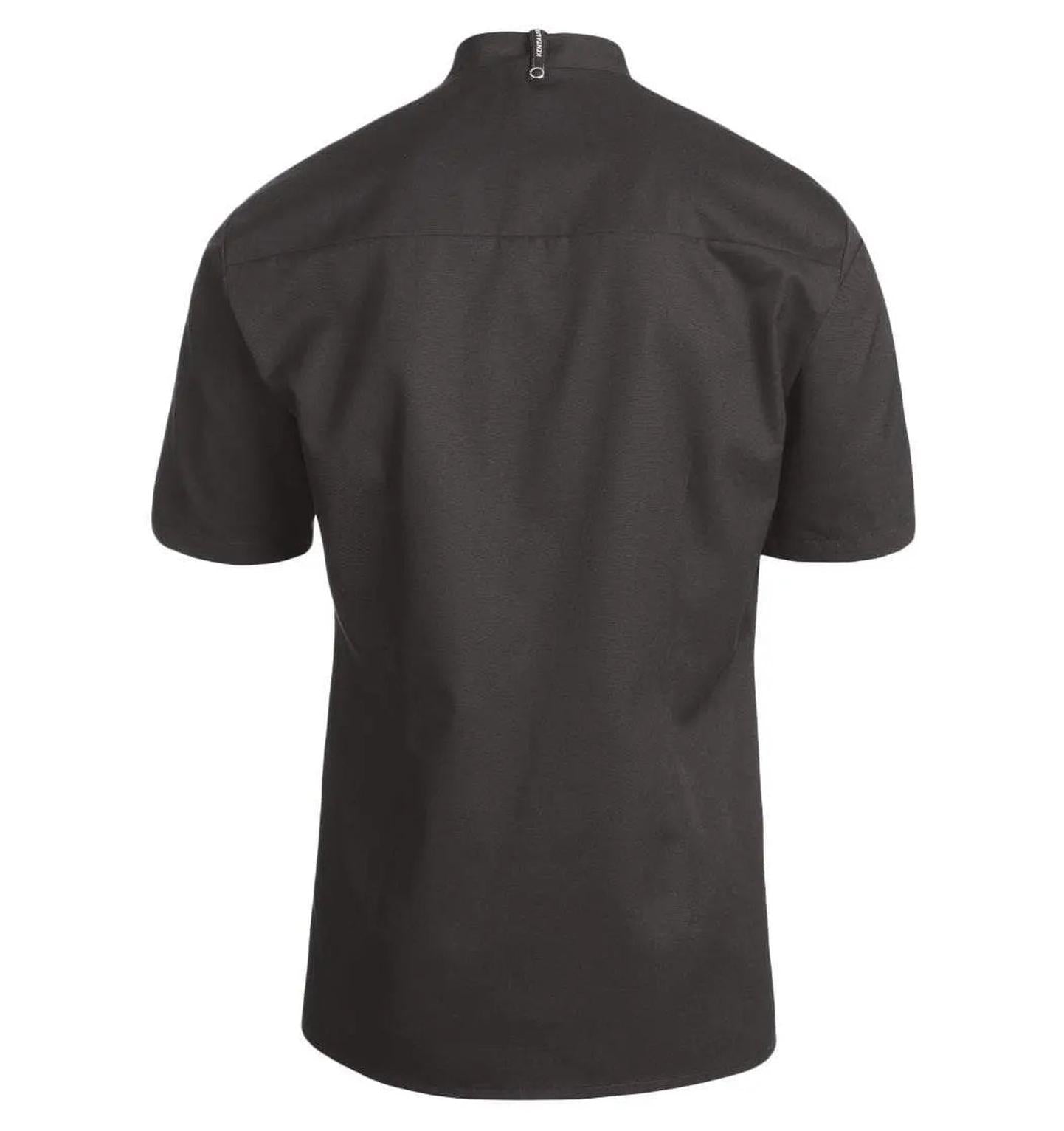 Kentaur 25209 Short Sleeve Chef/Service Shirt - Back - Black