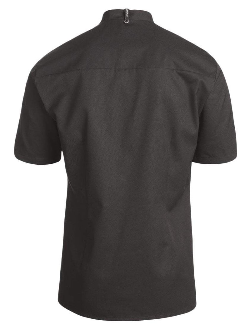 Kentaur 25209 Short Sleeve Chef/Service Shirt - Back - Black
