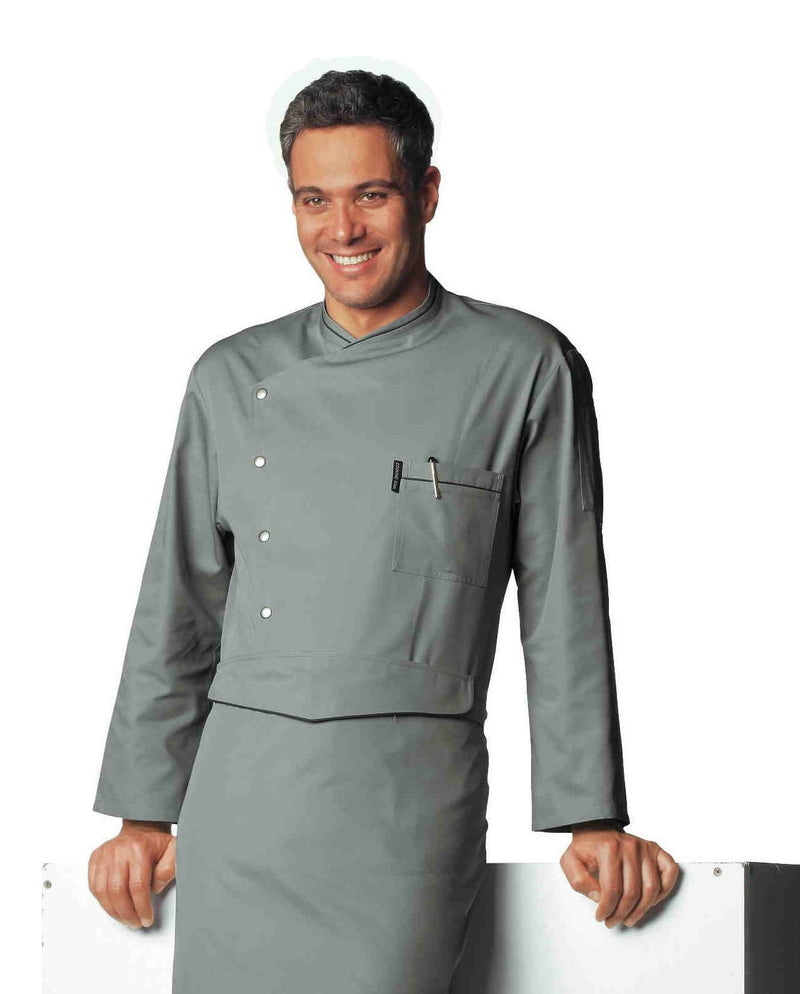 Bragard Chicago Chef Jacket Grey with Charcoal Piping