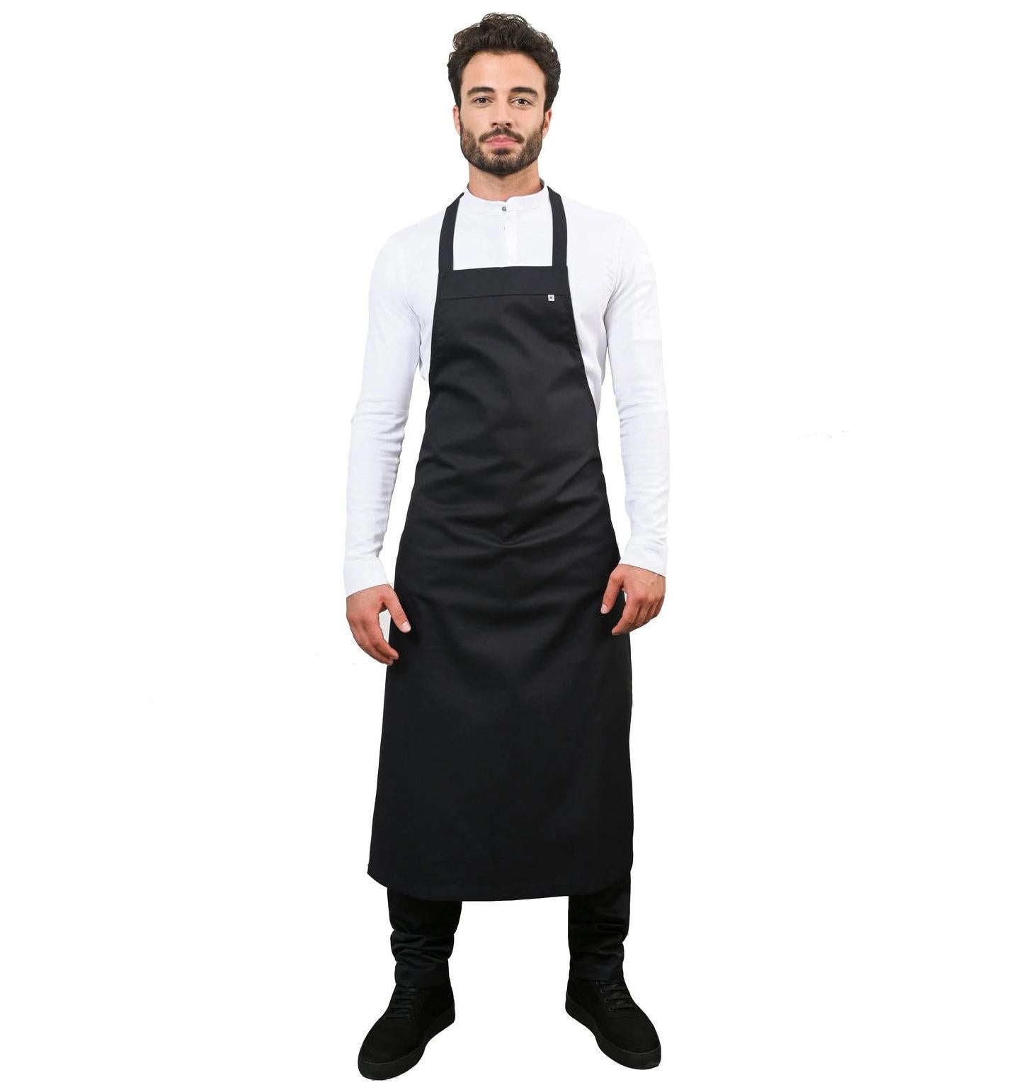 Le Nouveau Denver Bib Apron Black - fullview