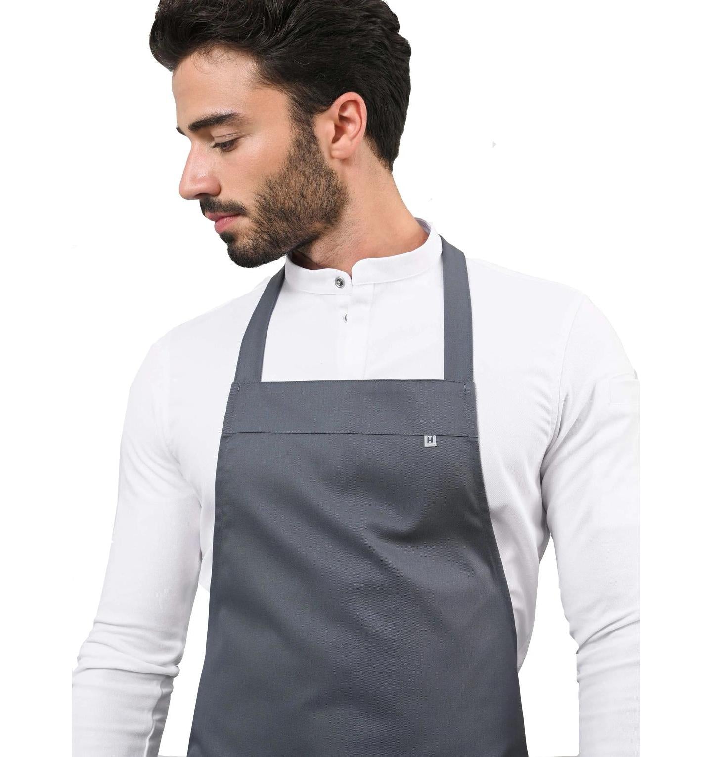 Le Nouveau Denver Bib Apron Nimbus Grey - main