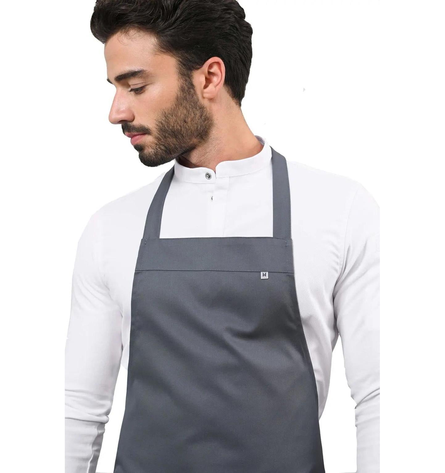 Le Nouveau Denver Bib Apron Nimbus Grey - main