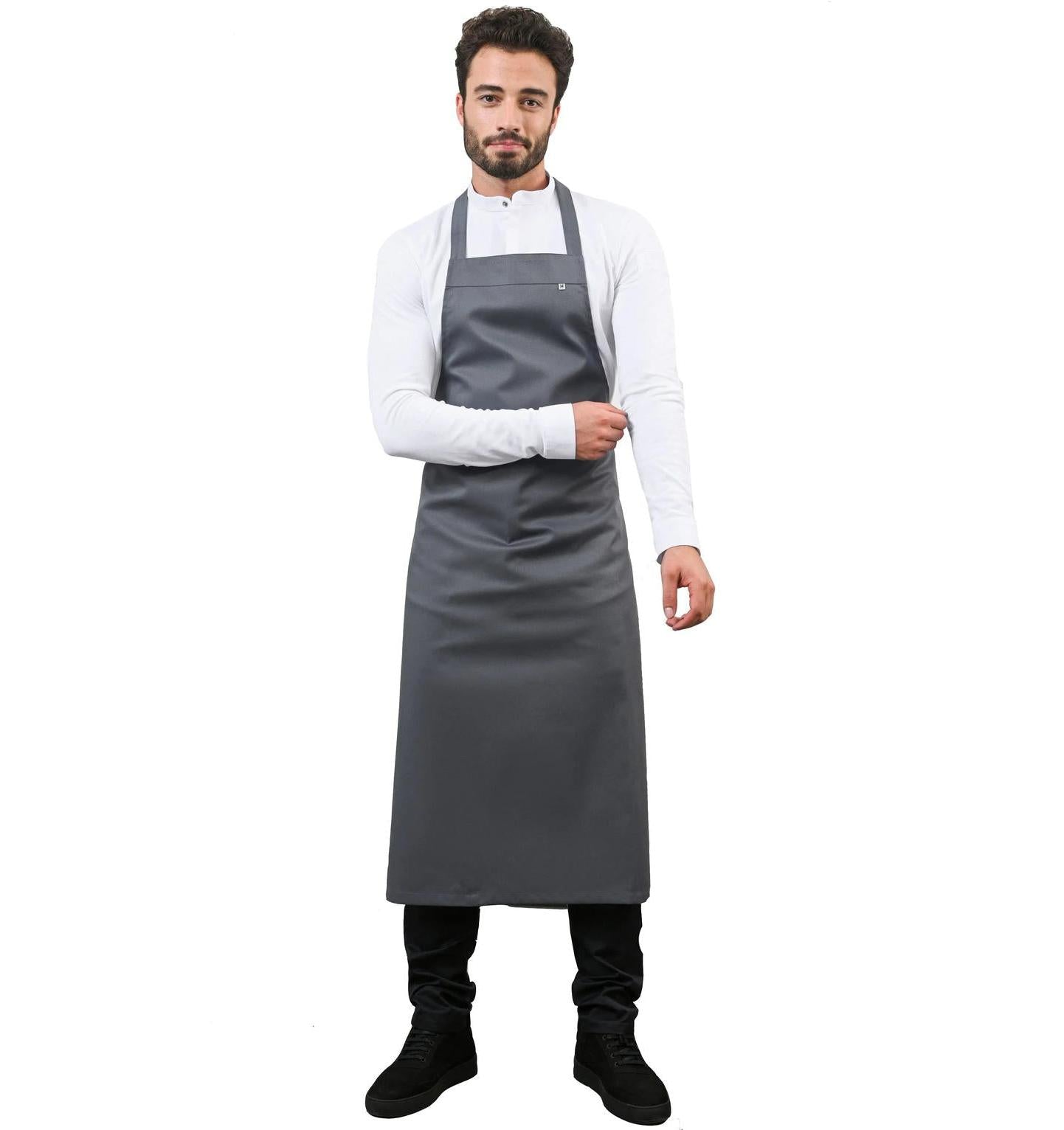 Le Nouveau Denver Bib Apron Nimbus Grey - full