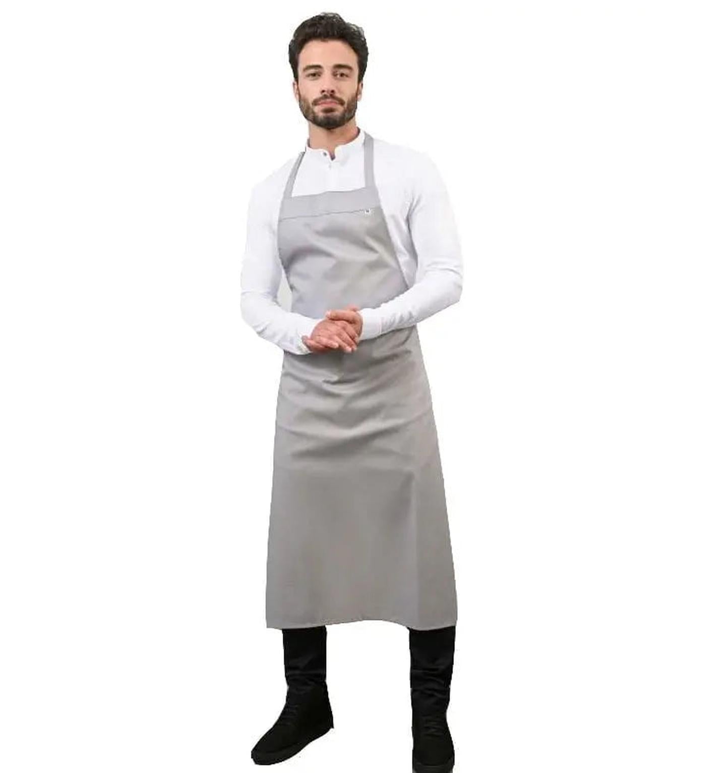 Le Nouveau Denver Bib Apron Slate Grey -full