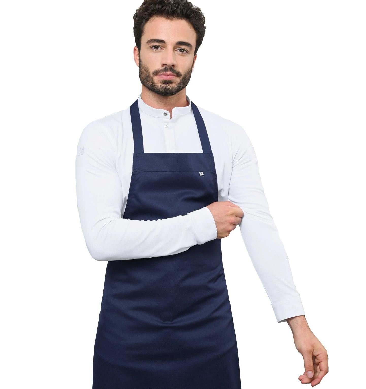Le Nouveau Denver Bib Apron Navy - main