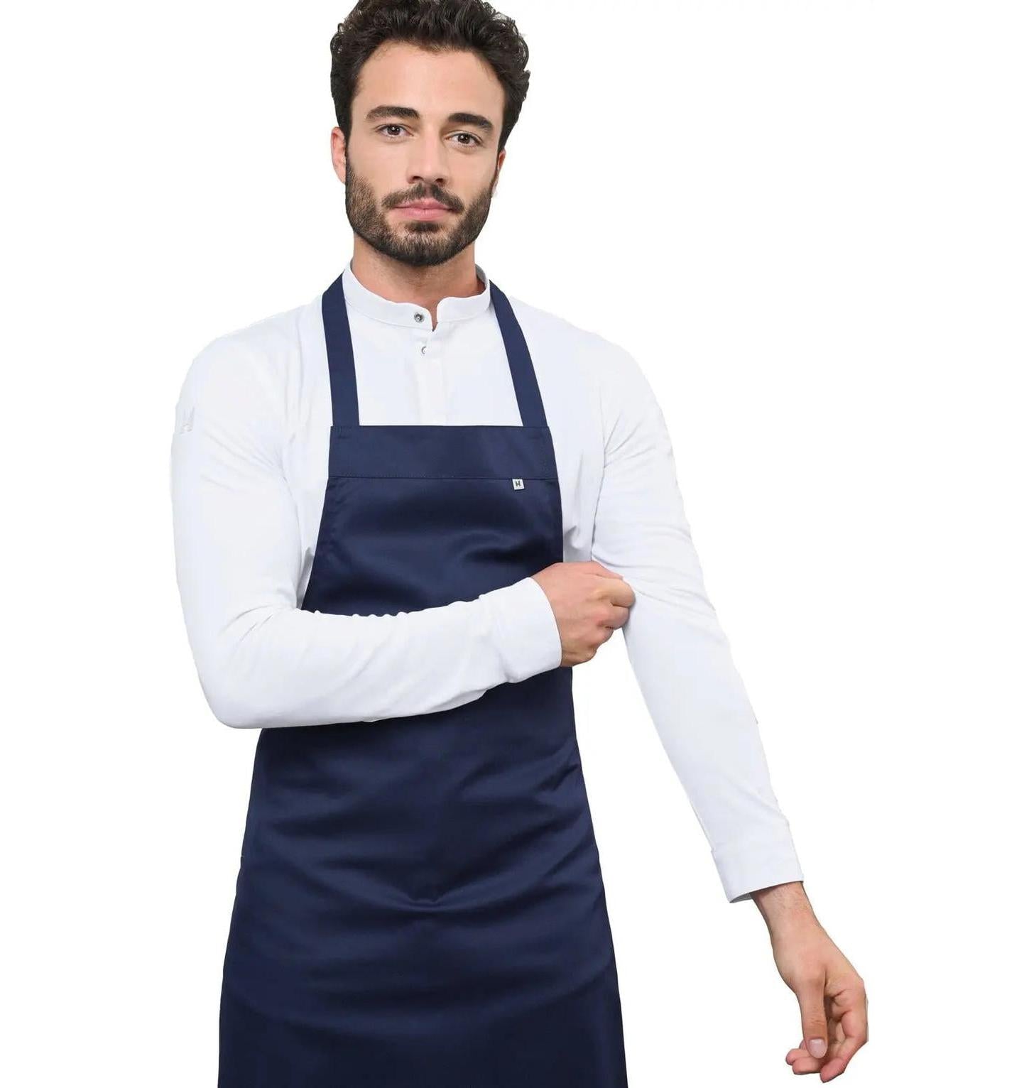 Le Nouveau Denver Bib Apron Navy - main