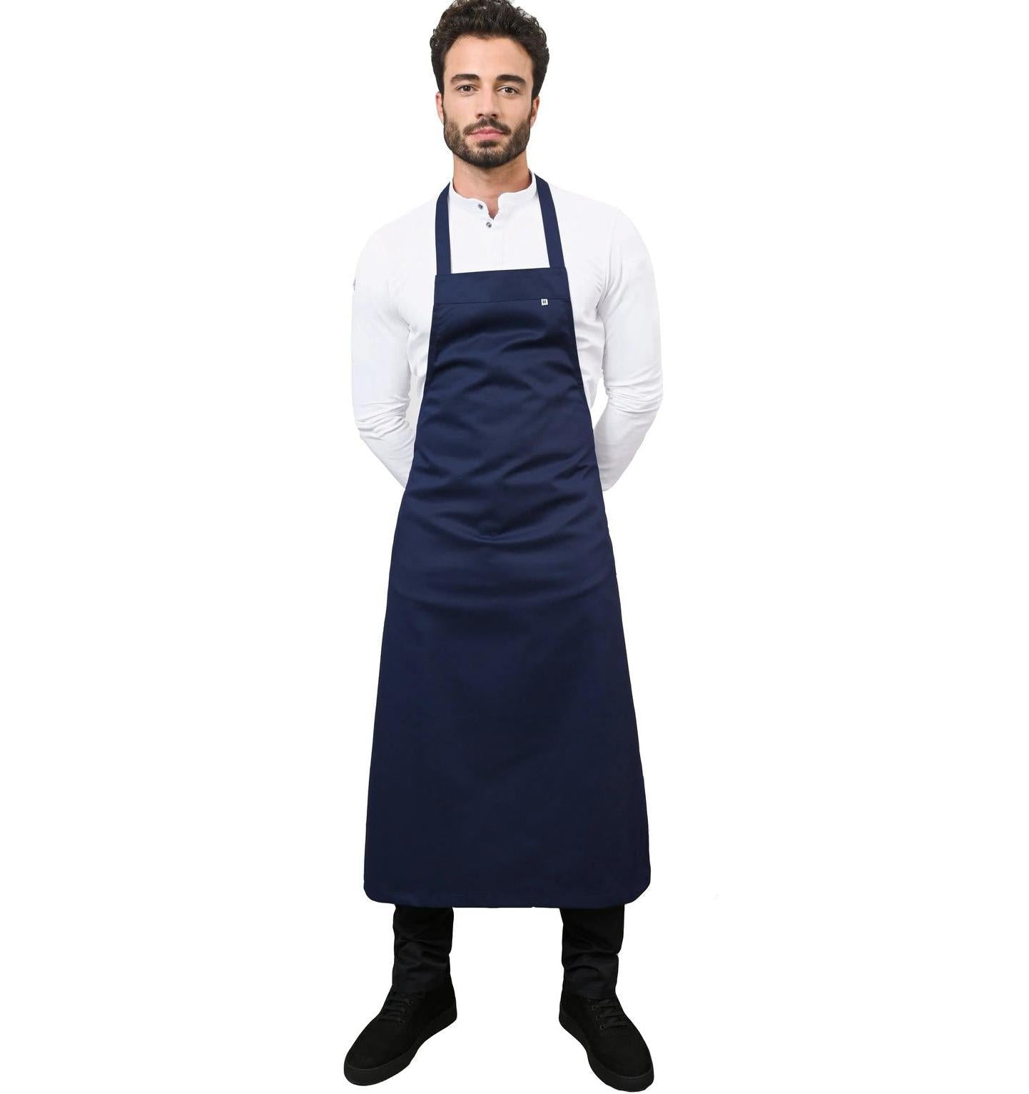 Le Nouveau Denver Bib Apron Navy - full