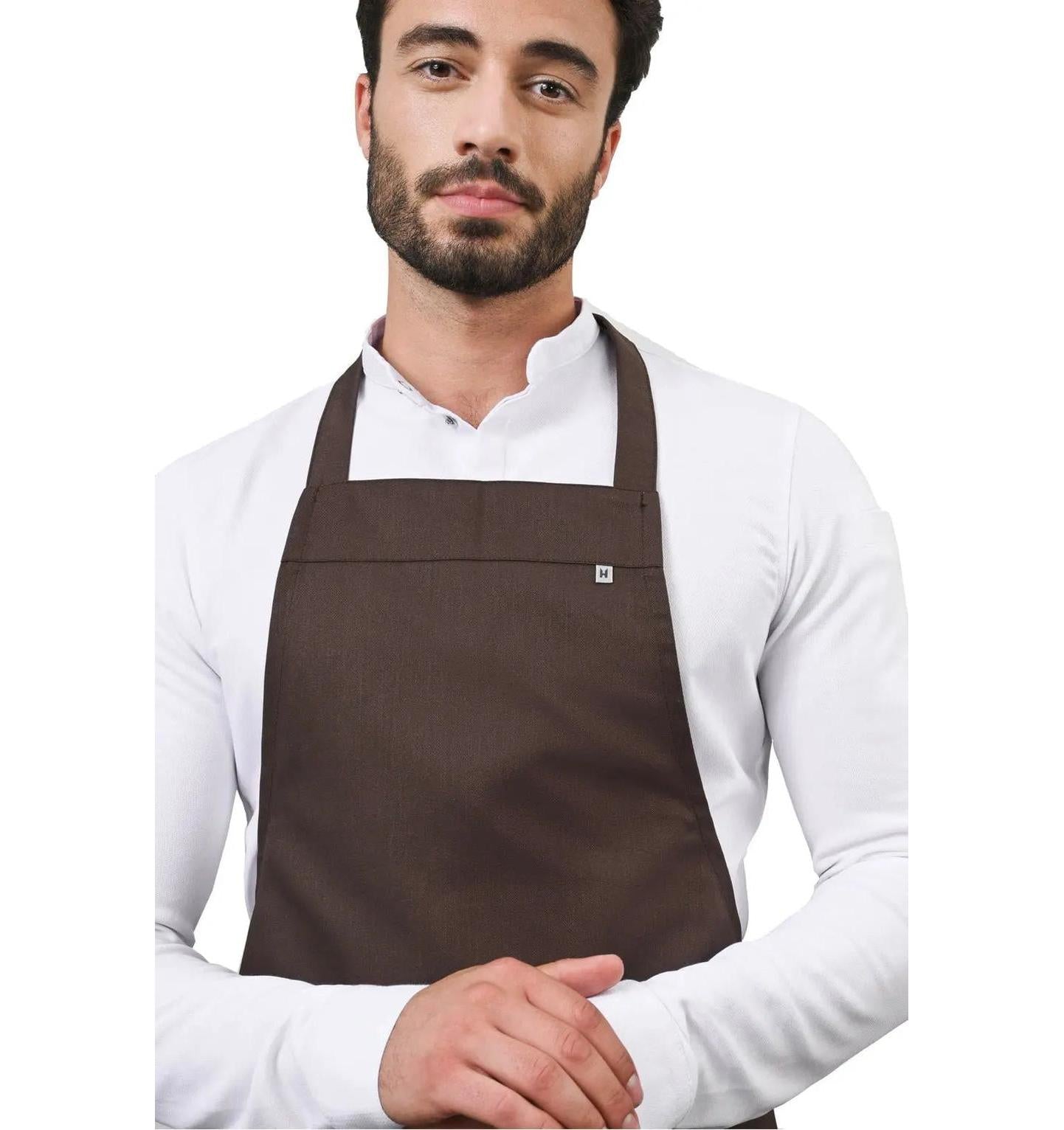 Le Nouveau Denver Bib Apron Pure Choco - mian
