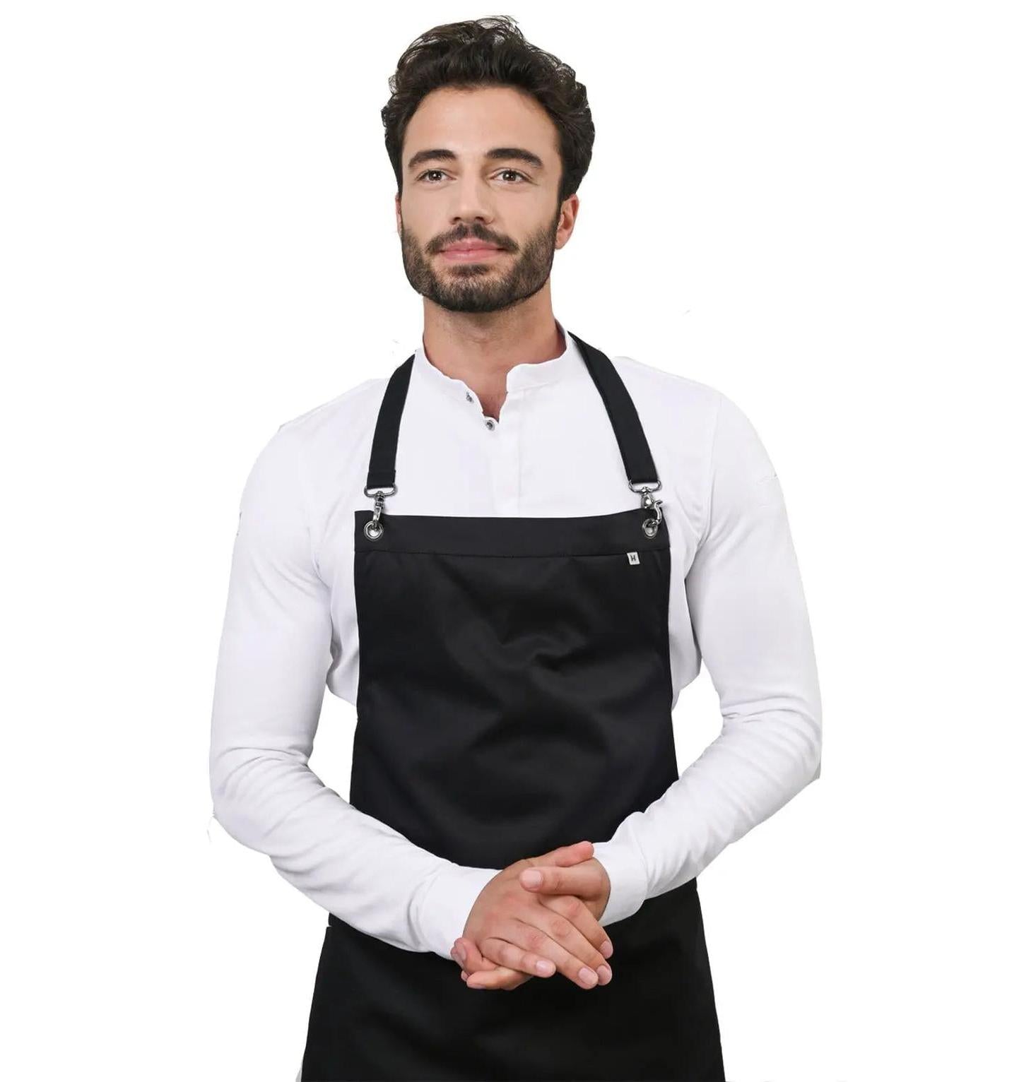 Le Nouveau Davos Bib Apron Black - MAIN