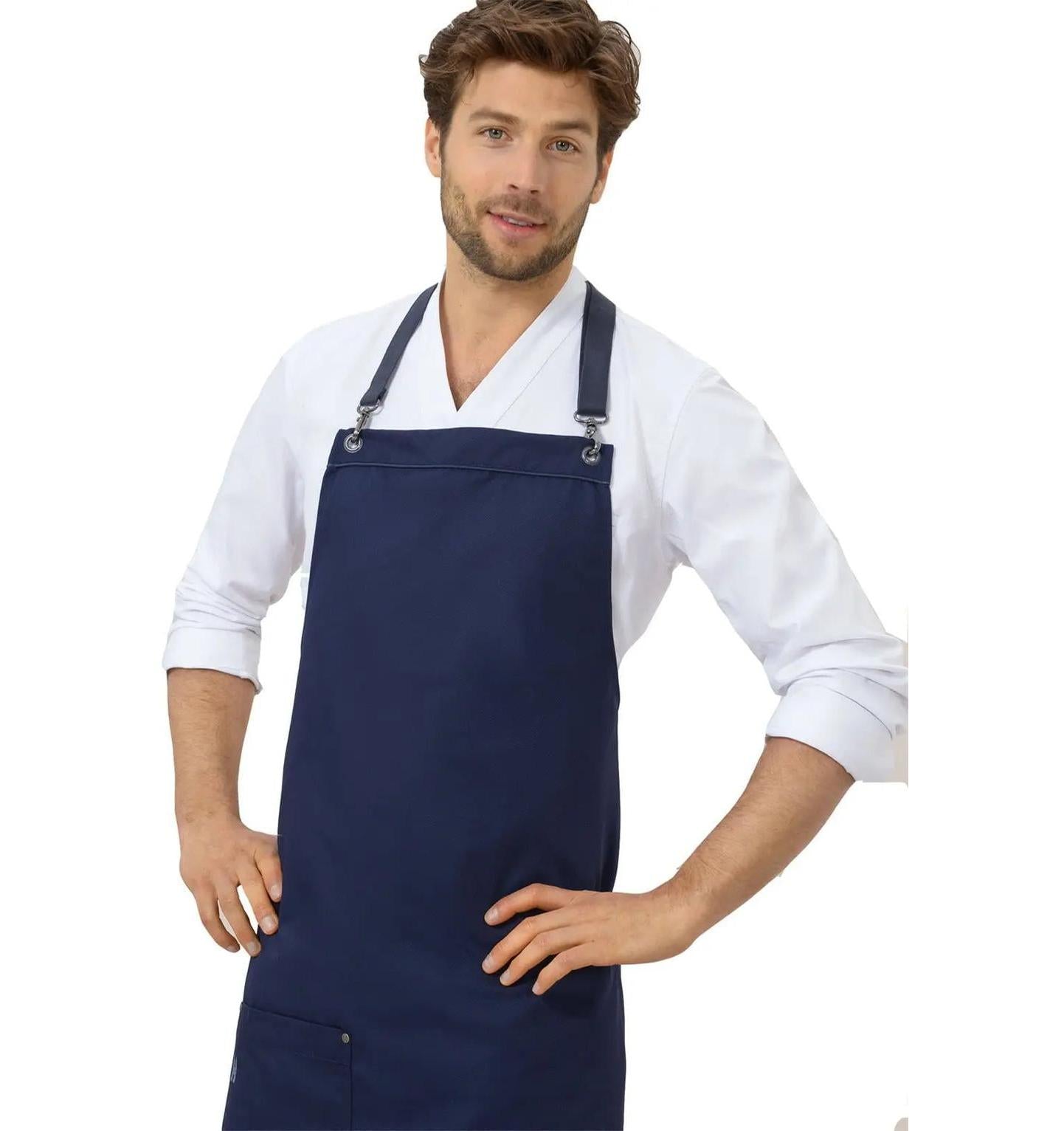 Le Nouveau Davos Bib Apron Patriot Blue - main