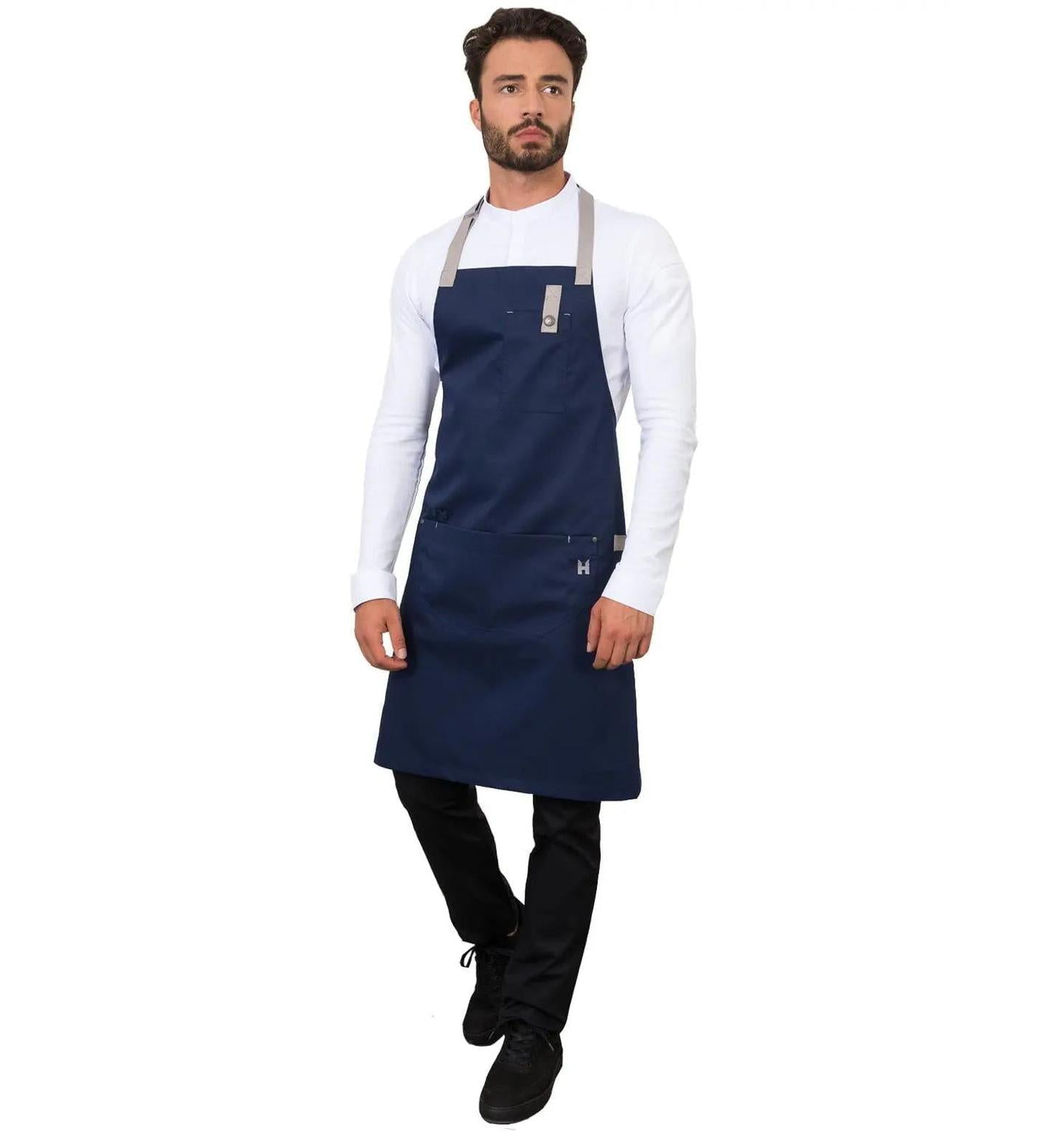 Le Nouveau Seattle'21 77x83 Bib Apron Navy