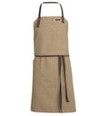 Kentaur 30360 Raw Bib Apron- Khaki