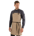 Kentaur 30360 Raw Bib Apron -Khaki - Front View