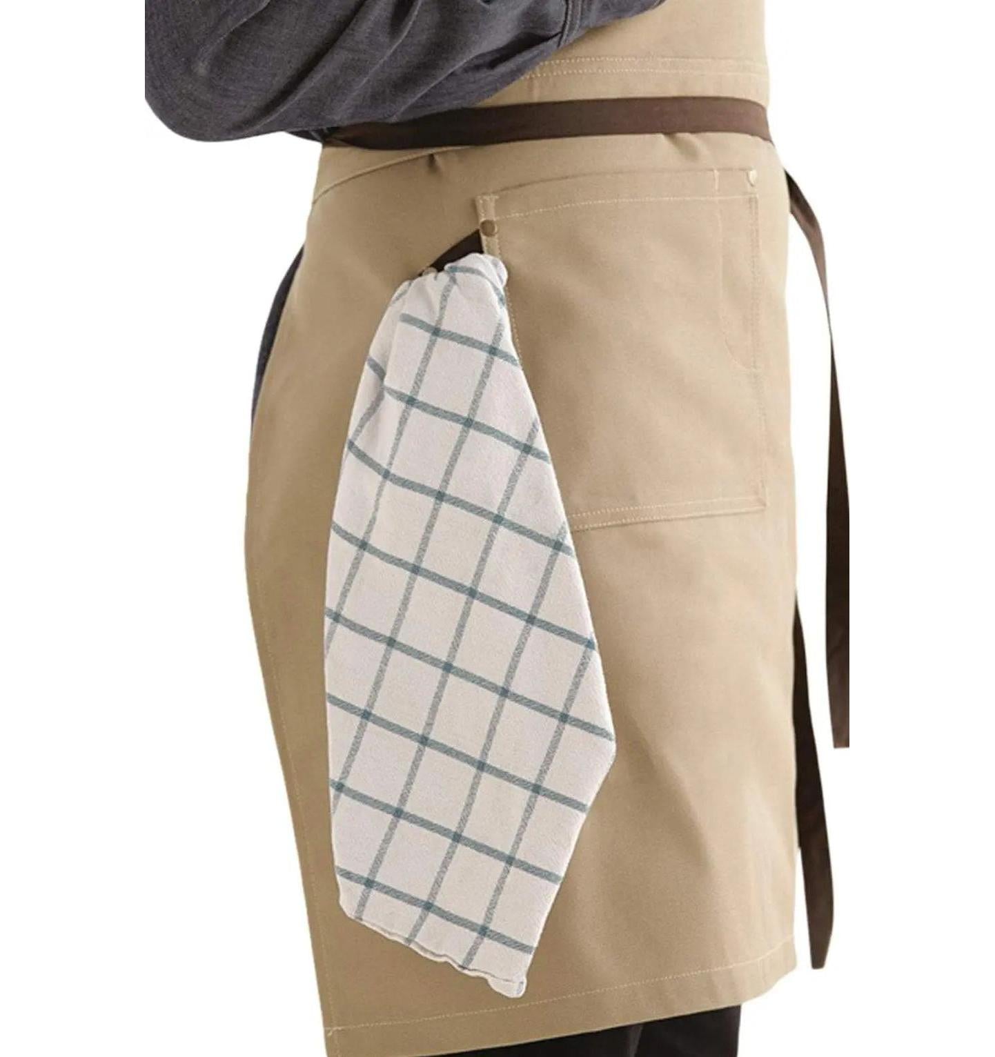 Kentaur 30360 Cypres Olive Raw Bib Apron Kentaur